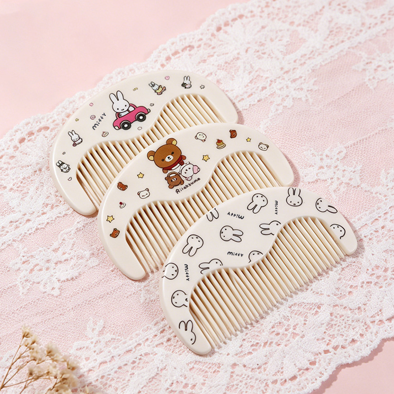Hair Care Gift - Uroczy grzebień Miffy, przenośny, antystatyczny grzebień