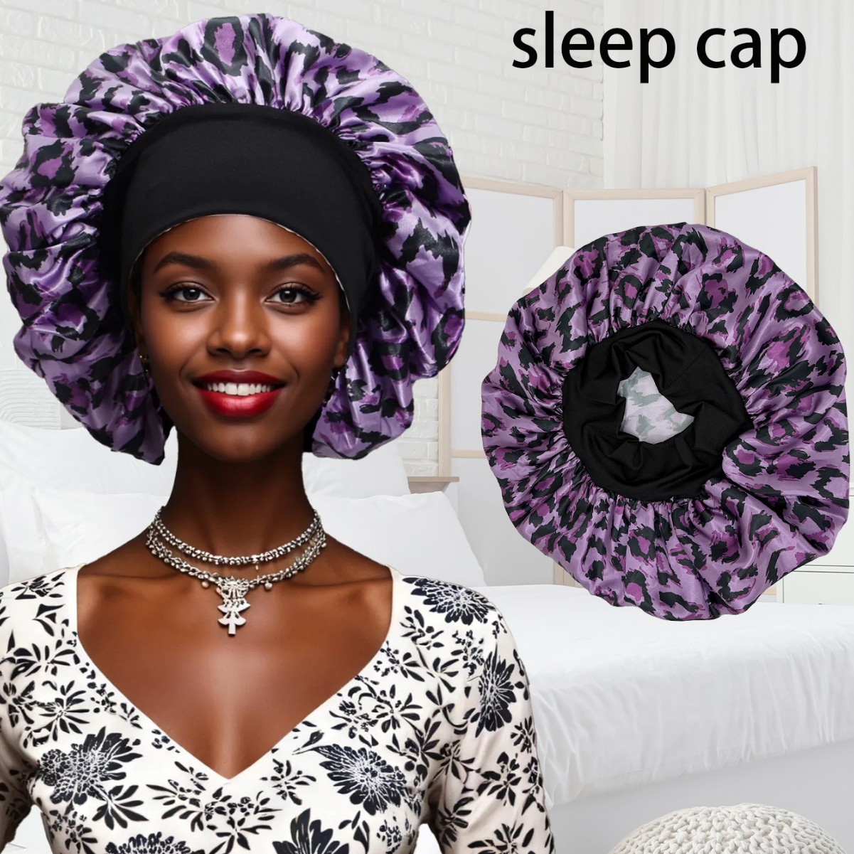 Hair Care Sunsilk - Popularna elastyczna czapka z imitacji jedwabiu,