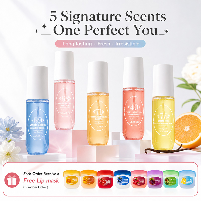 Hair Care Spray - Perfumowany spray do ciała 5 zapachów: